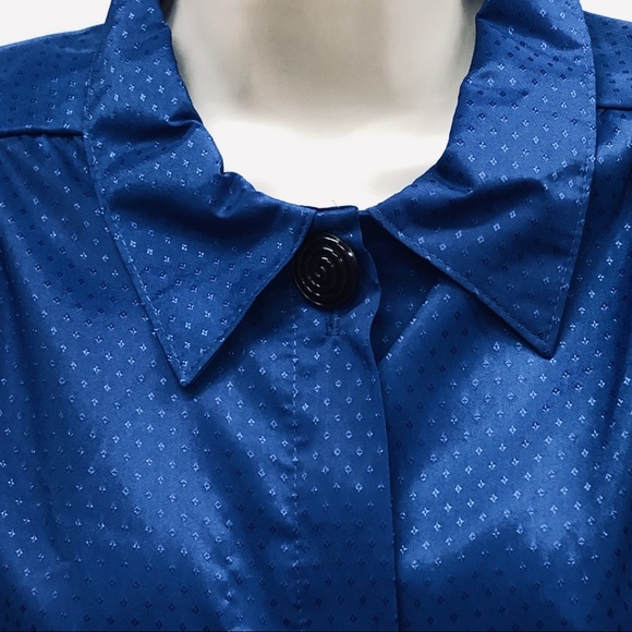 Vintage 80’s 90’s Cricket Lane blue blouse - Picture 2 of 6